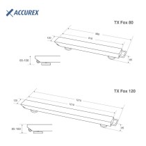 Plano dimensional barras de pesagem Accurex TX-FOX