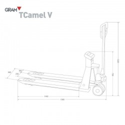 Plano dimensional porta paletes gram TCamel-V