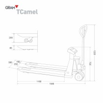 Plano dimensional porta paletes Gram TCamel