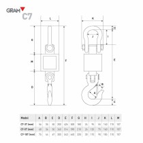 Plano dimensional gancho Gram C7