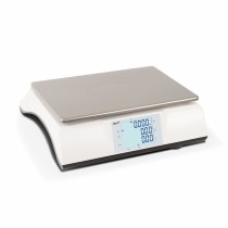 Balança comercial com tela dupla, vendedor e comprador