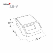 Plano dimensional da balança aferiçada Gram AH